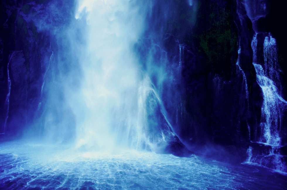 waterfall in milford sound