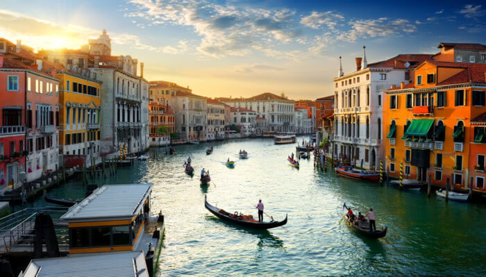 Grand,Canal,In,Venice,At,The,Sunset,,Italy.