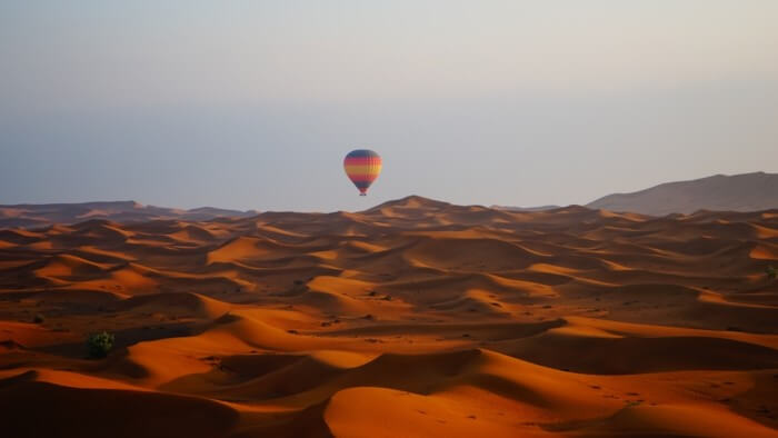 Dubai proposal package hot air balloon