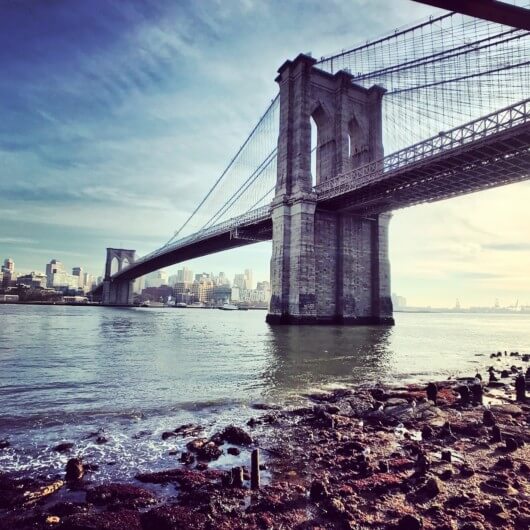 Photos of the Brooklyn Bridge beach