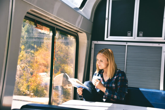 Amtrak trains.