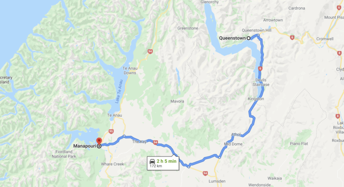 driving to Manapouri