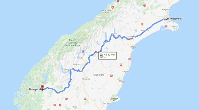 driving to Manapouri