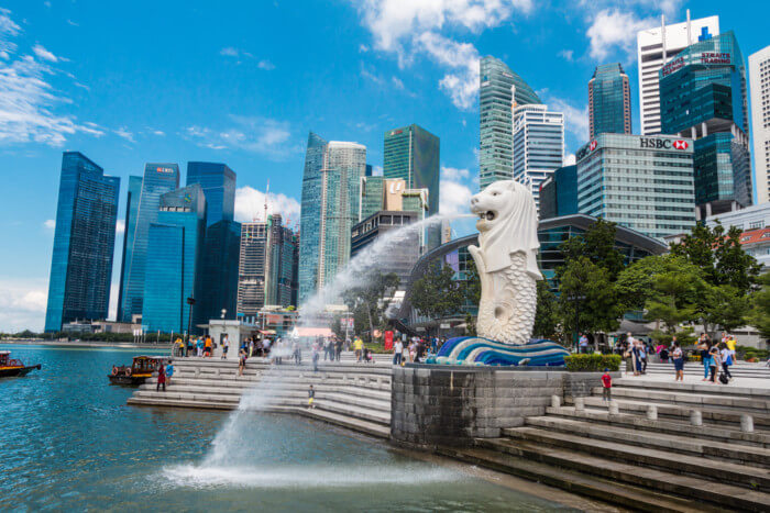 best place to see Singapore skyline