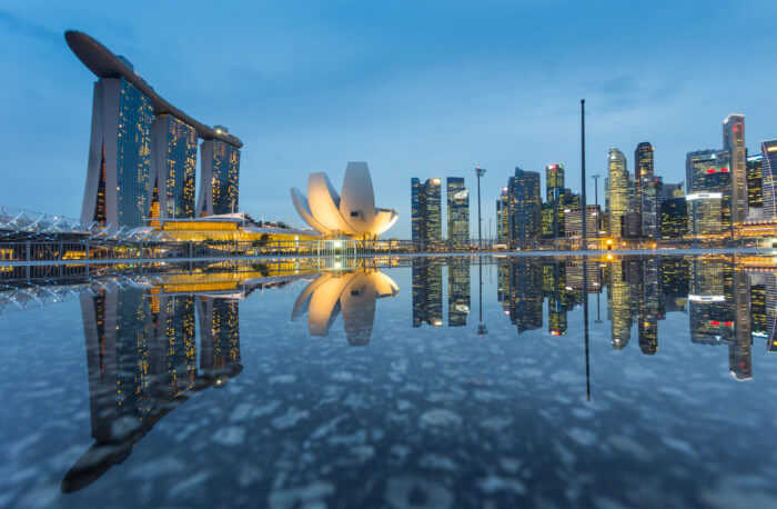 the best place to see Singapore skyline