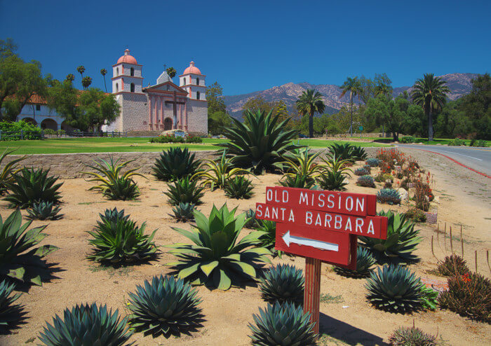 california mission map Mission Santa Barbara