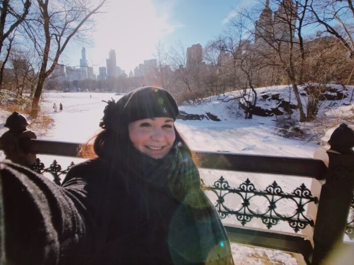 photos of central park in winter 2