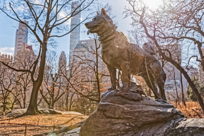 balto statue in central park nyc