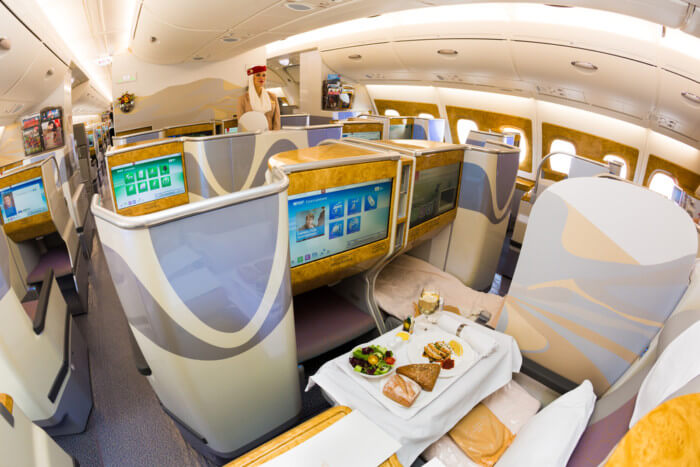 Emirates business class during pandemic 2021