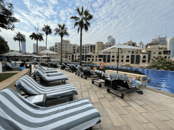 The Address Downtown Hotel in Dubai pool view
