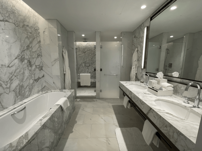 The Address Downtown Hotel marble bathroom