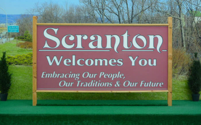 Scranton,,Pennsylvania,-,30,Oct,2019:,The,Scranton,Welcome,Sign,