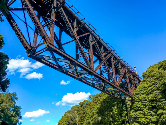 upside down Bridge,In,Lockport,Ny