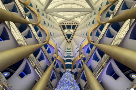 Inside Burj Al Arab tour hotel lobby