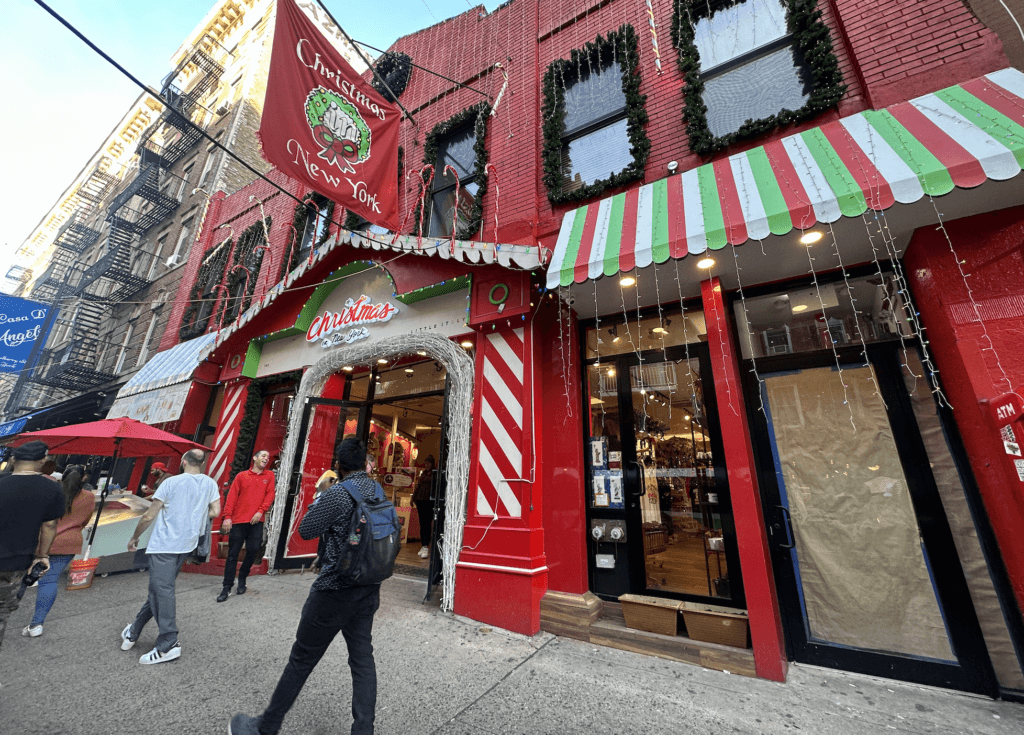 Christmas store in Little Italy, NYC