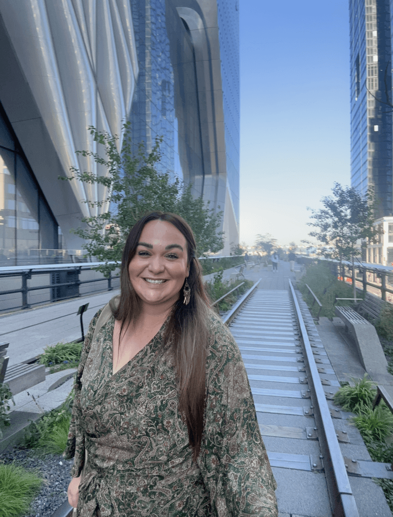 Ellie walking the Highline in NYC. 