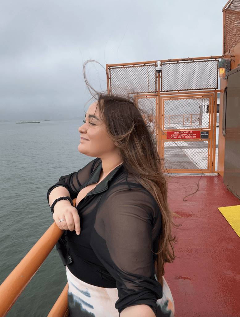 elle on the staten island ferry