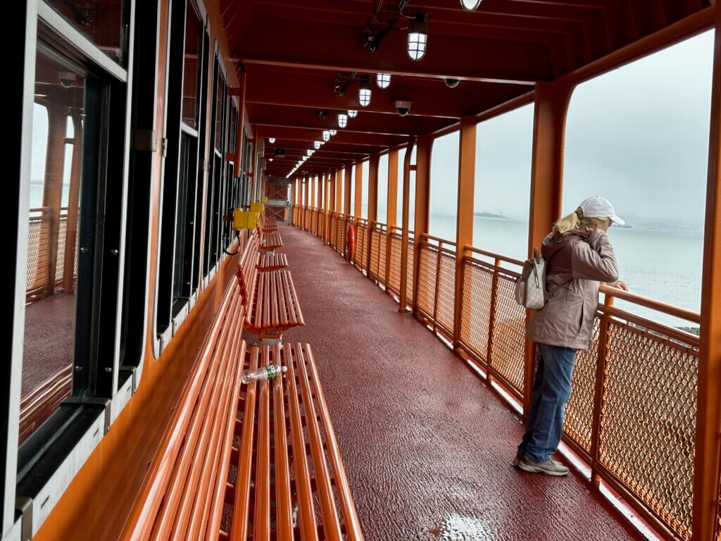 Passenger onboard the Staten Island Ferry