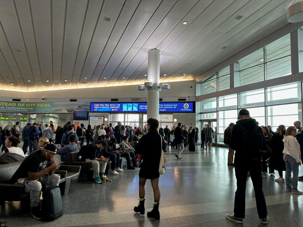 Staten Island Ferry terminal when it is busier