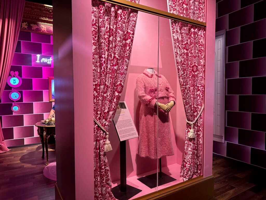 Professor Umbridge costume inside the Harry Potter Exhibition