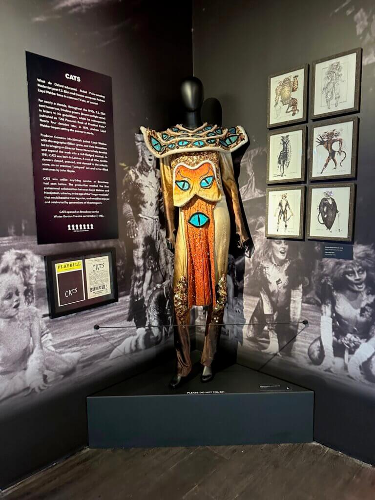 iconic musical costumes at the museum of broadway
