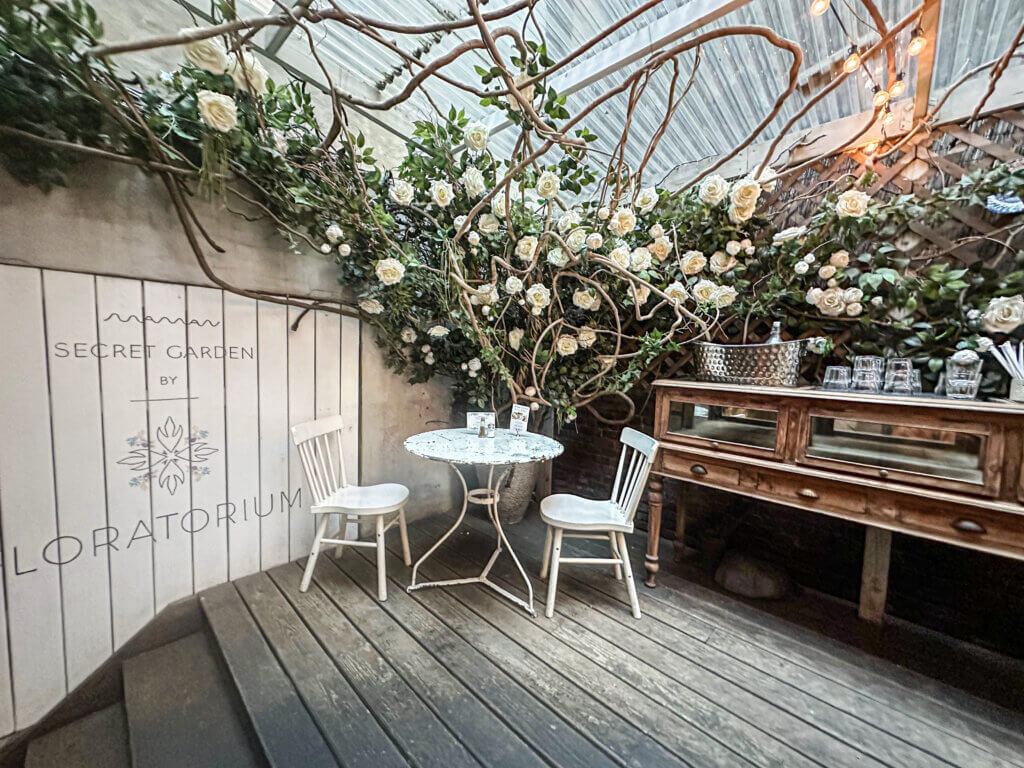 The beautiful terrace at Maman, in Little Paris.