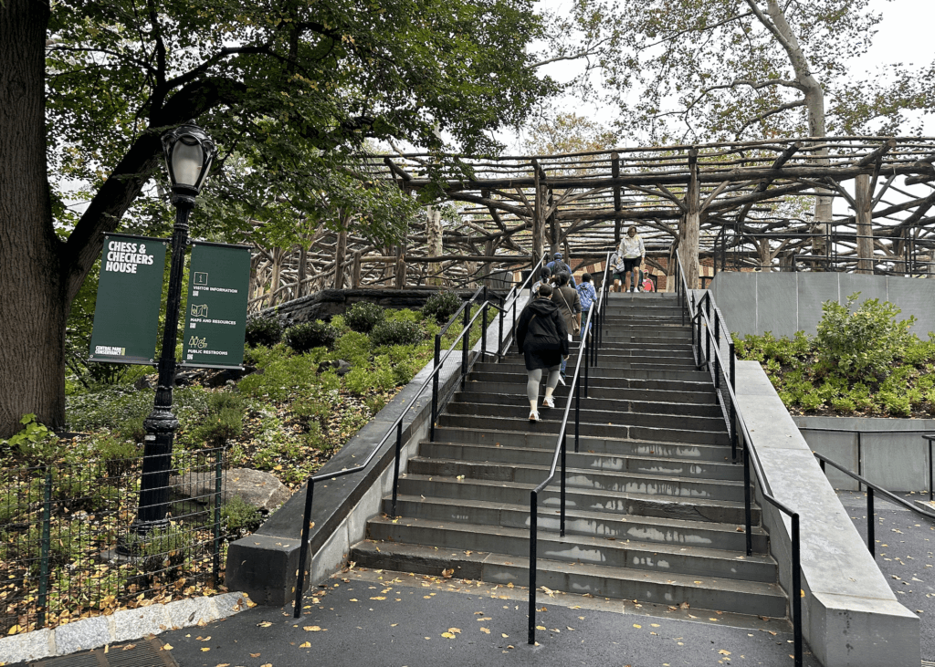 Steps leading up to The Chess & Checkers House Visitor Center