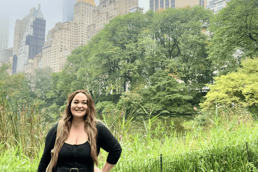 Central park on a rainy day