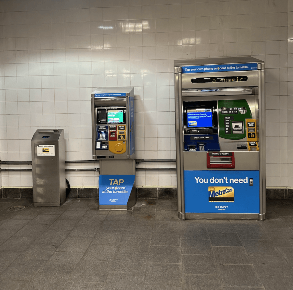 Metrocard machines in NYC