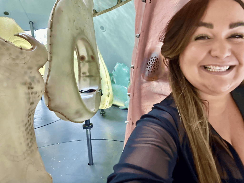 Ellie on the SeaGlass Carousel in NYC