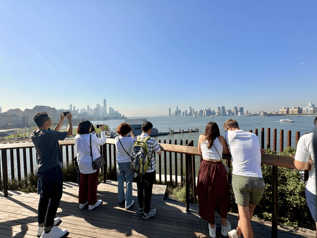 Views from the Little Island observations deck in NYC