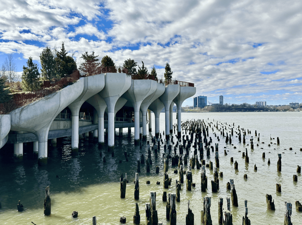 Little Island on a cloudy day in NYC