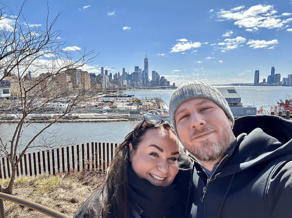 Ellie and her husband on Little Island NYC