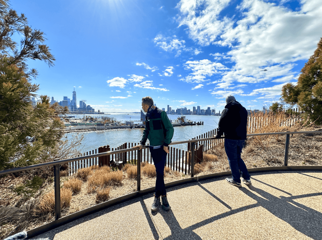 Winter Views from the Little Island observation deck in NYC