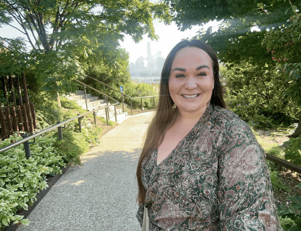 Ellie exploring the pathways on Little Island, NYC