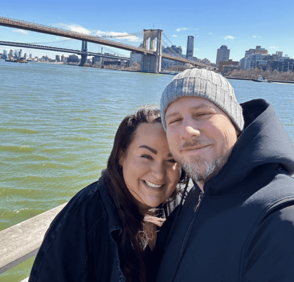 Ellie and husband enjoying South Street Seaport