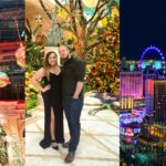Ellie and husband in Las Vegas at Christmas time