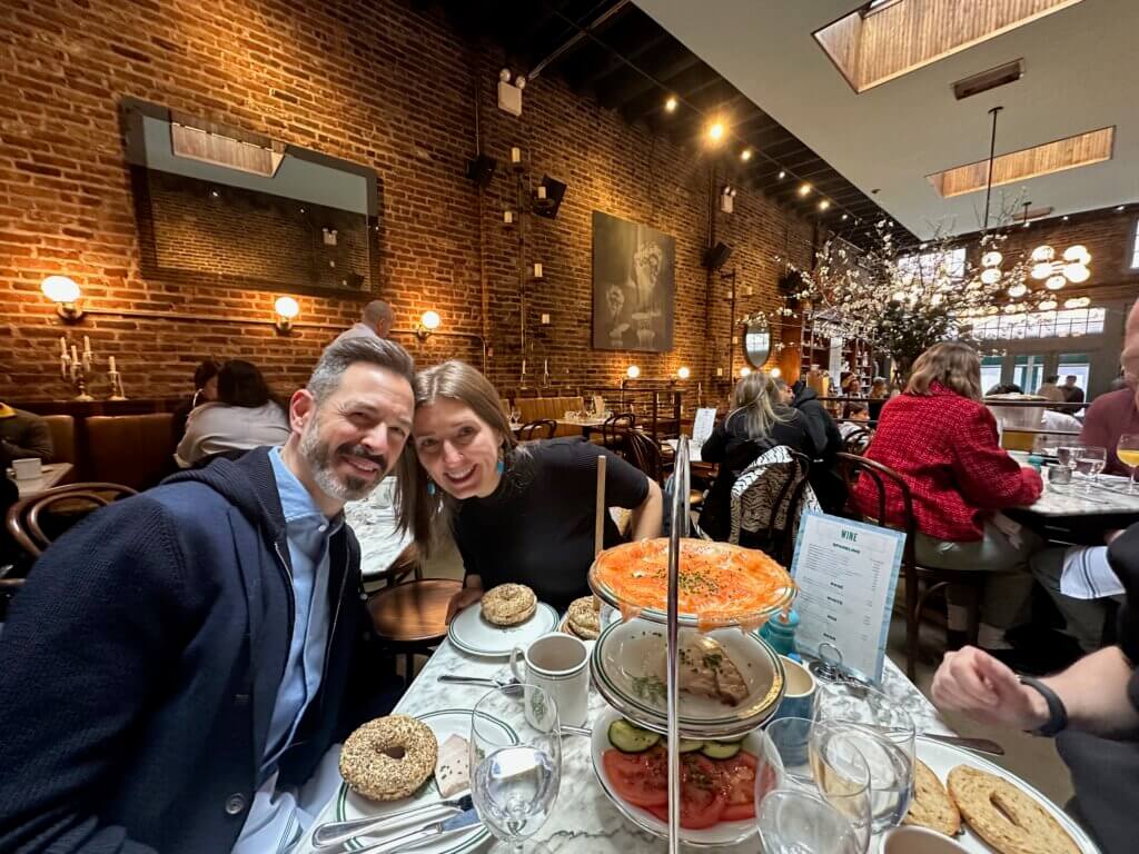 Rand and Geraldine dining at Sadelle's NYC