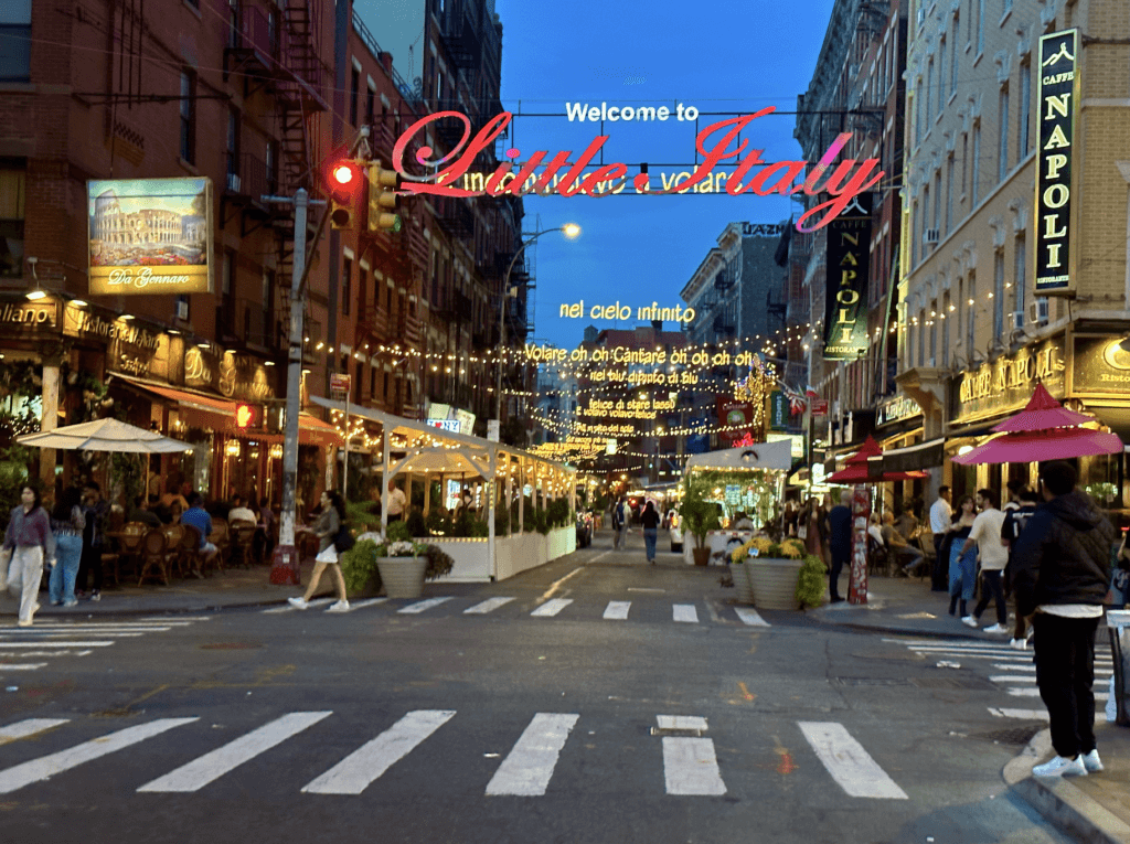 Little Italy Sign in New York City