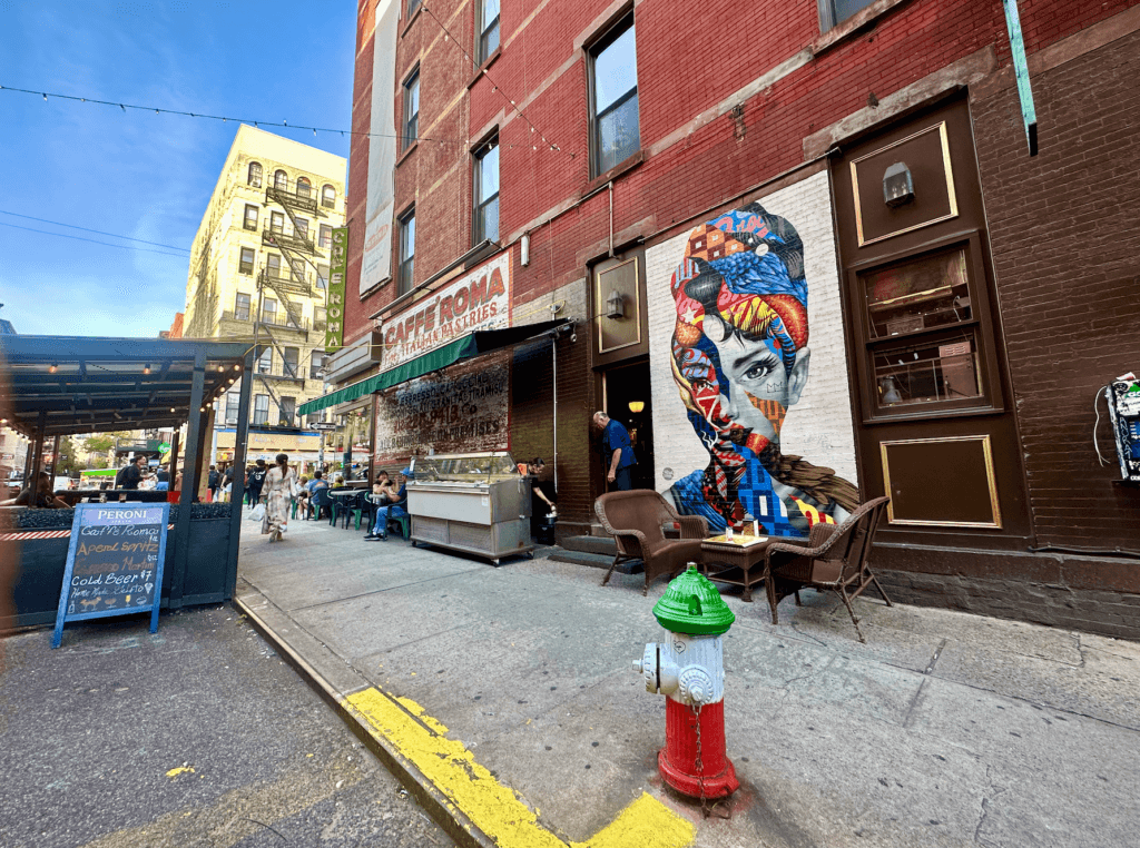 An example of the street art in Little Italy, NYC.