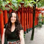 Ellie in a shrine in Fukuoka, Japan