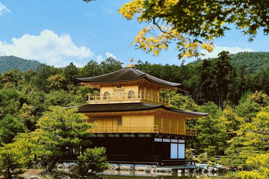 The Golden Pavilion in japan (Kinkaku-ji)