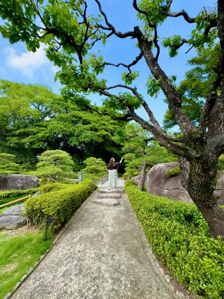 The Japanese garden in Fukuoka.