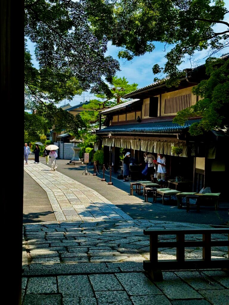 An ancient street in Kyoto.