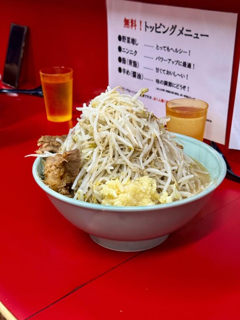 Ramen Jiro in Tokyo, Japan.