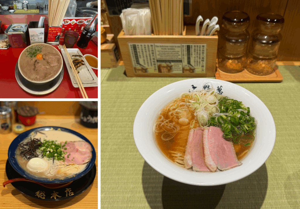 Selection of ramen dishes from Japan