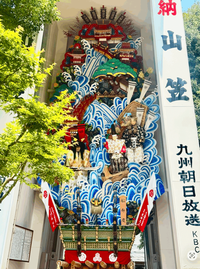 Yamakasa floats in Fukuoka, Japan during July