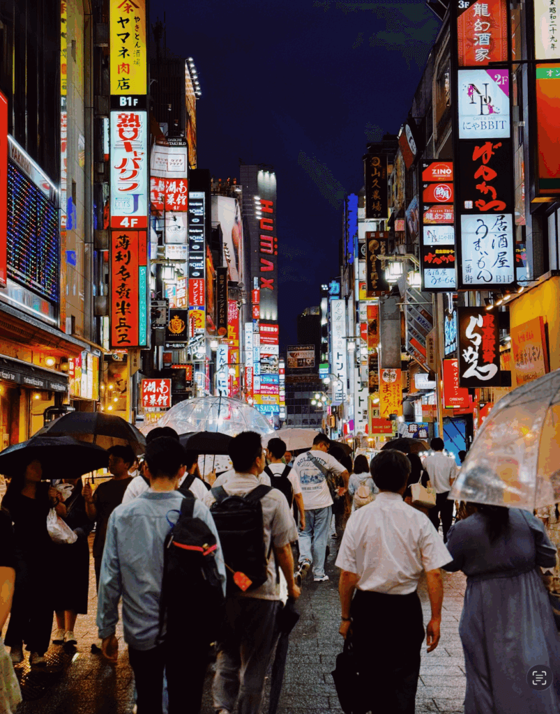 Neon signs in Tokyo, Japan